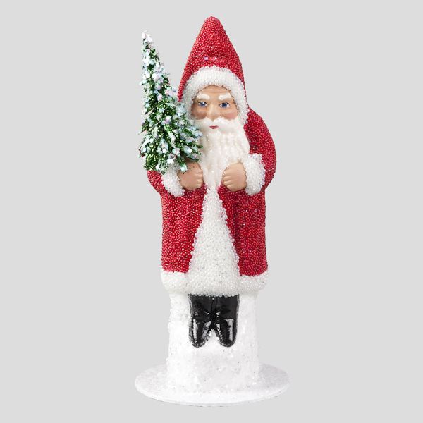 Weihnachtsmann, Rot, geperlt, 15 cm