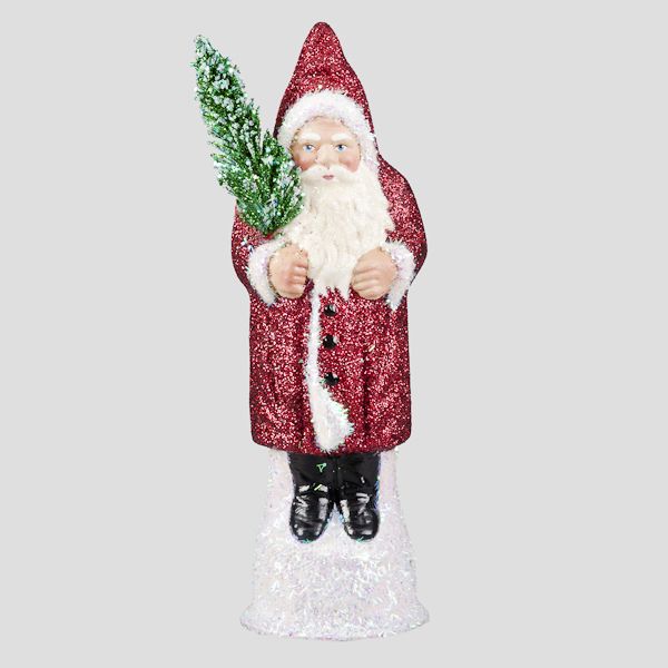 Weihnachtsmann, Rot, Glitter, 26 cm