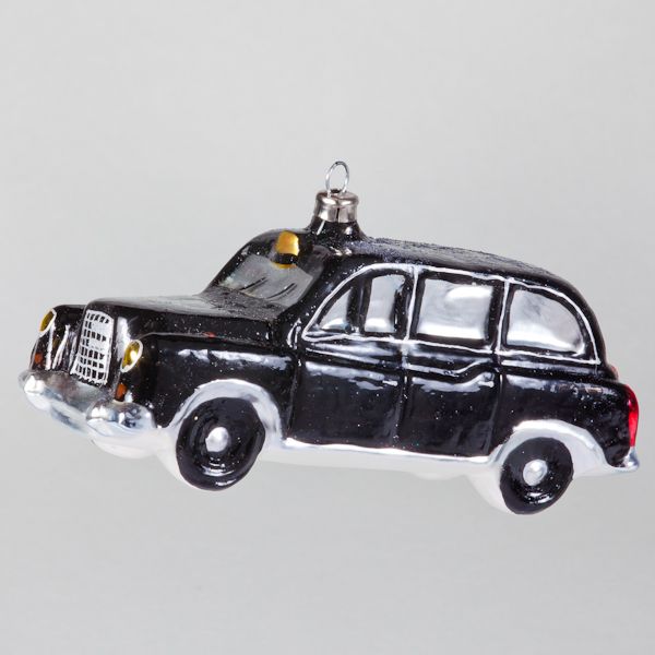 Christbaumkugel, London Taxi „Black Cap“, 12 x 5 cm