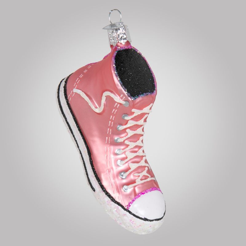 Christbaumfigur, Pink High-Top Sneakers, 10 x 5 cm