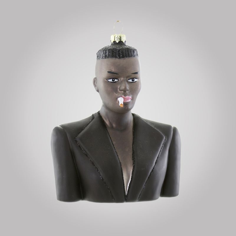Christbaumfigur, Grace Jones, 9 x 11 cm